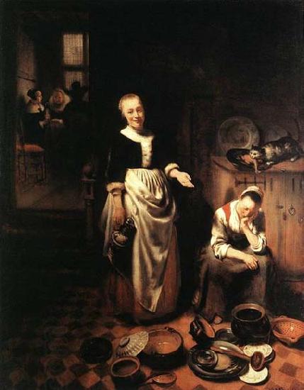 MAES, Nicolaes The Idle Servant oil painting picture